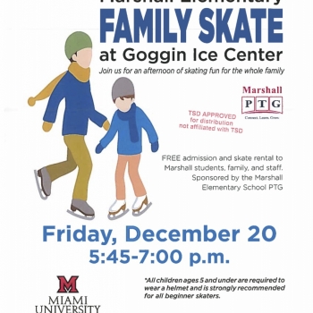 flyer for family skate night